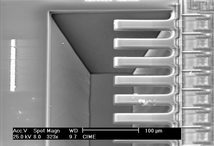micromachining on BiCMOS Suspended
