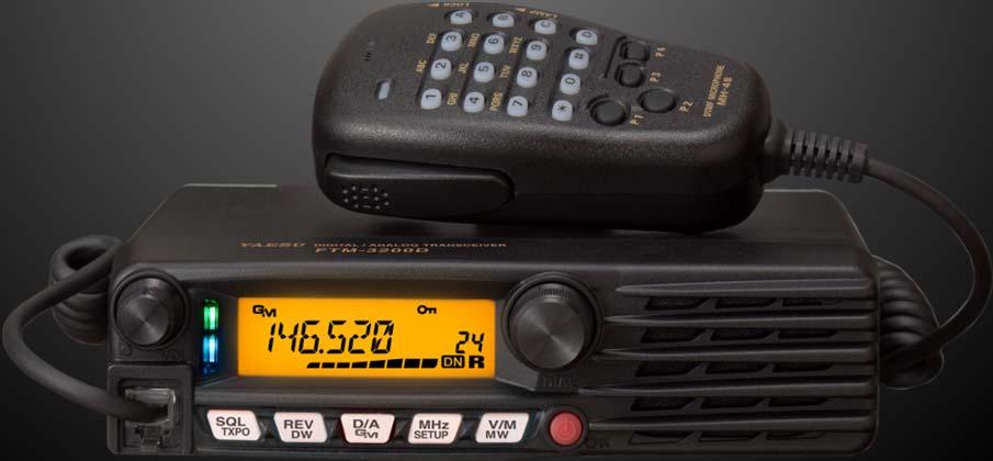 Single Band VHF C4FM Digital Mobile Vibrant Multi Colored Status Indicator 65 Watts of VHF