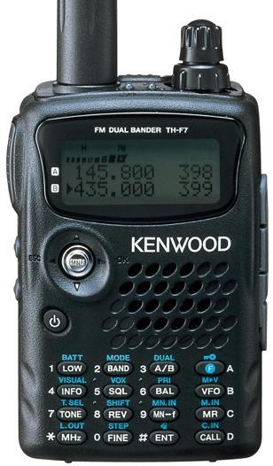 Control Layout Kenwood TH-F6A Function Volume PTT Monitor Menu Power
