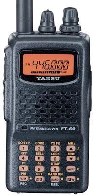 Volume/Power Control Layout Yaesu FT-60R PTT Monitor Most functions accessed via settings menu Tone