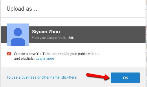 6. To the left of your username, you'll find a link called "Upload." Click on that. 7.