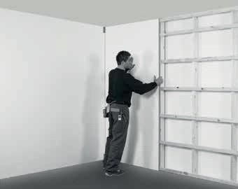 Repeat this procedure for each panel until the wall is completely covered.
