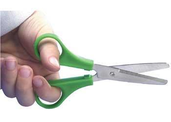 Scissors that can be used with either hand also block seeing the line and have a tendency for the blades to loosen.