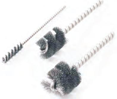 Twisted in brushes can be made by custom dimensions. Abrasive nylon twisted-in-wire brush diameters range from 8mm to 60mm.