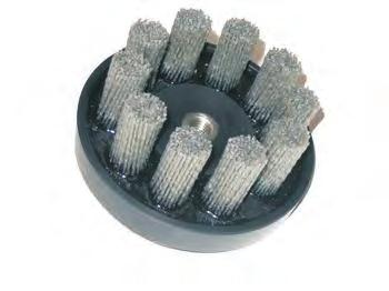 6. Mini disc brush: Featuring a precision machined aluminum cup, Chennai Brushware's mini-disc brushes