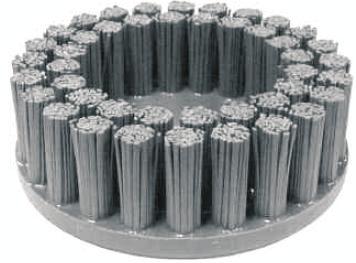 Disc brush: Disc brushes are designed to be power driven on CNC machinery and custom-designed machines