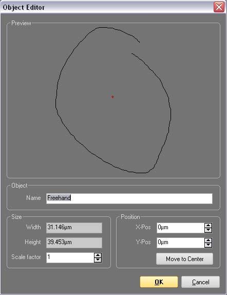 LITHOGRAPHY PANEL 12.3.2: Object Editor dialog Preview Graphical area that provides a preview of the selected Lithography object.