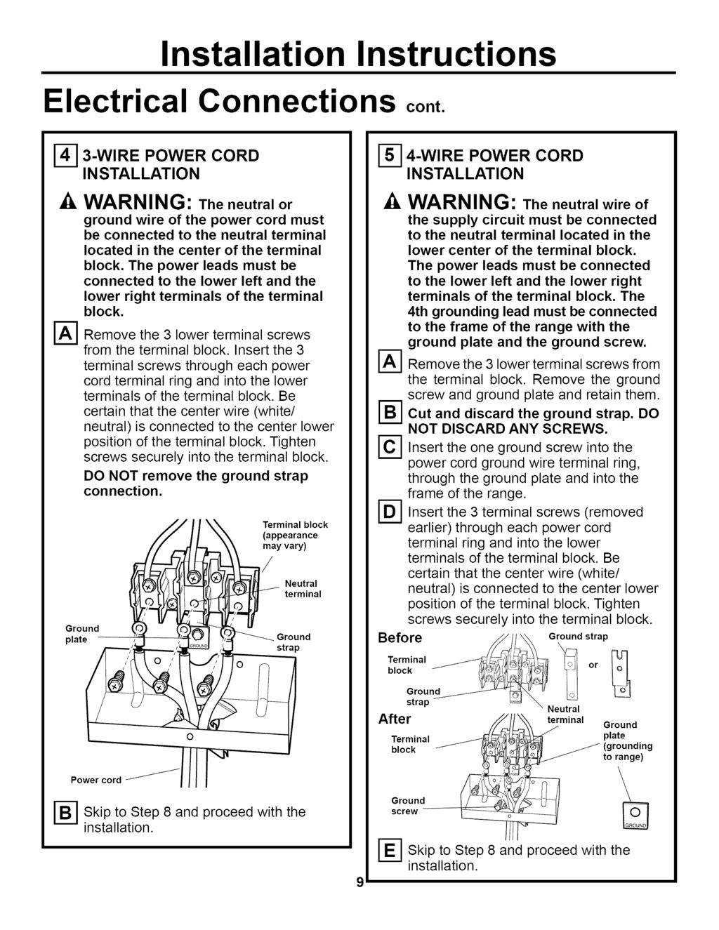 Electrical Connections cont.