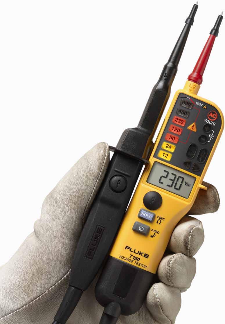 The new Fluke two-pole voltage and continuity testers are now more rugged and easier to use than ever before.