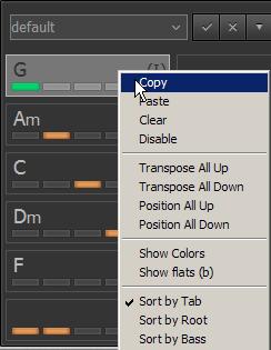 only in Tab Editor/ Saving Chord Tab Click on Tabs combo box, type in the name and press Enter to save your Tab (or simply press Save icon).