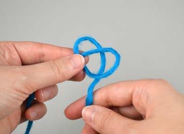 It is based on series of slip knots and forms a chain