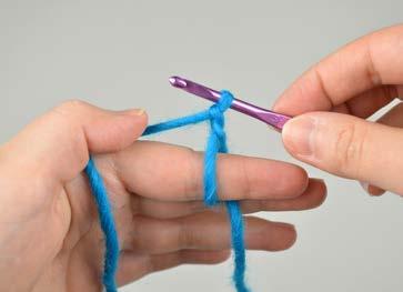 working yarn. Pull up a loop from the working yarn.