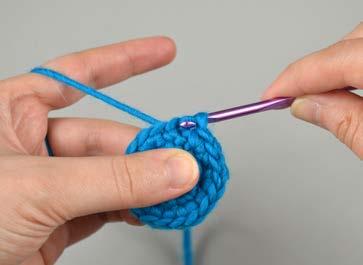 abbreviation: hdc symbol: 1 2 3 Bring the yarn over the hook from the back to the front. Insert the hook under the two loops of stitch done in the last round or row.