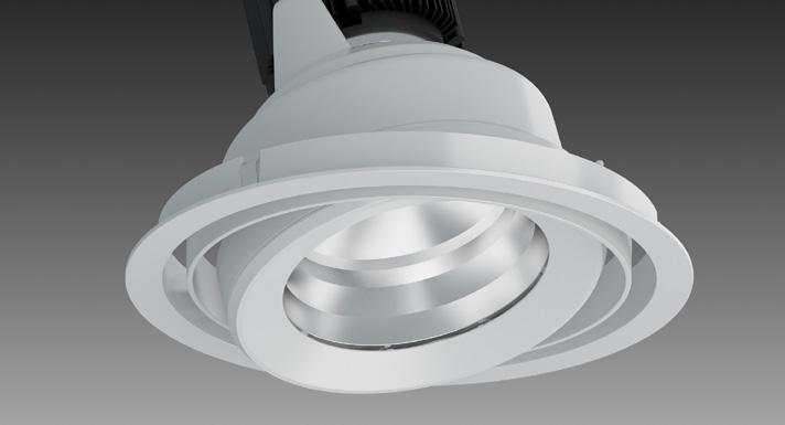 VF100C Bullseye Series - 8121C Trim ROUND ADJUSTABLE ACCENT DOWNLIGHT 1-LIGHT TRIMMED LED MEDIUM PROJECT 8121C Measurements in ( ) are metric equivalents.