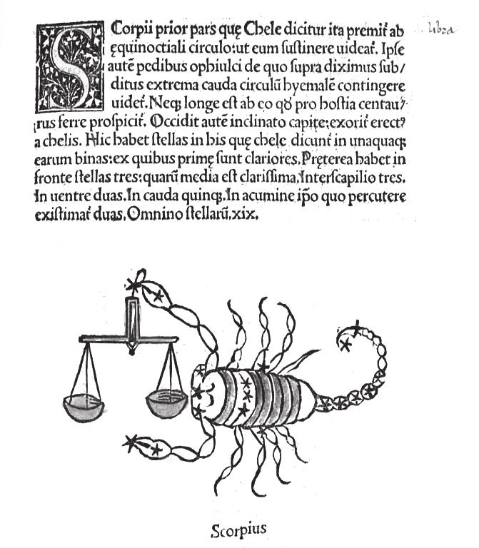 Hyginus, Poeticon Astronomicon. Scorpius, Libra. Linda Hall Library of Science, Engineering and Technology http://www.lindahall.org/ services/digital/ebooks/ hyginus/hyginus77.shtml.