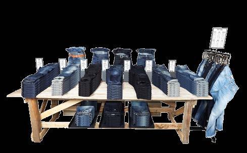 Jeans Intelligence table A: 2 m long table B: 3 m long
