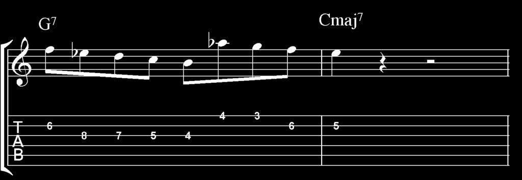 Tritone Substitution V-I Lick This lick demonstrates a common technique used by jazz musicians called tritone substitution.