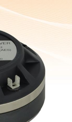 THE HIGH FREQUENCY DEVICES SERIES CD-150 COMPRESSION DRIVER 1 / 25.4 mm SOUND CHANNEL / THROAT SIZE 2 k - 18 k FREQUENCY RESPONSE 50 w (A.E.S.) 106 db POWER HANDLING SENSITIVITY (1w / 1m) 1.