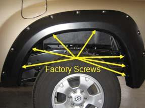 Rear Flare Installation Procedures (Driver s