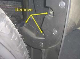 fl ap. Save screws for reinstallation.