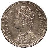 ¼-Rupee, 1880C, obv