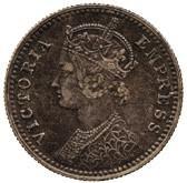 2262 Silver ¼-Rupees (3), 1883C,