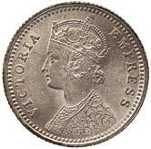 ¼-Rupees (3), 1884C, 1884B (2), B/I