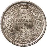 2277 Silver ¼-Rupees (4),