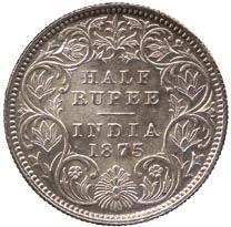 SW. 2295 2296 2295 Silver ½-Rupee, 1862, obv VICTORIA EMPRESS,