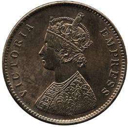 2194 Copper ½-Anna, 1884B (SW 6.