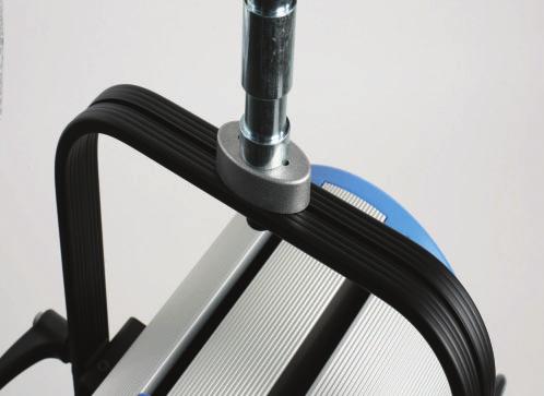 Simply slide ARRI s innovative stirrup bracket to quickly and easily adjust the fixture s centre of