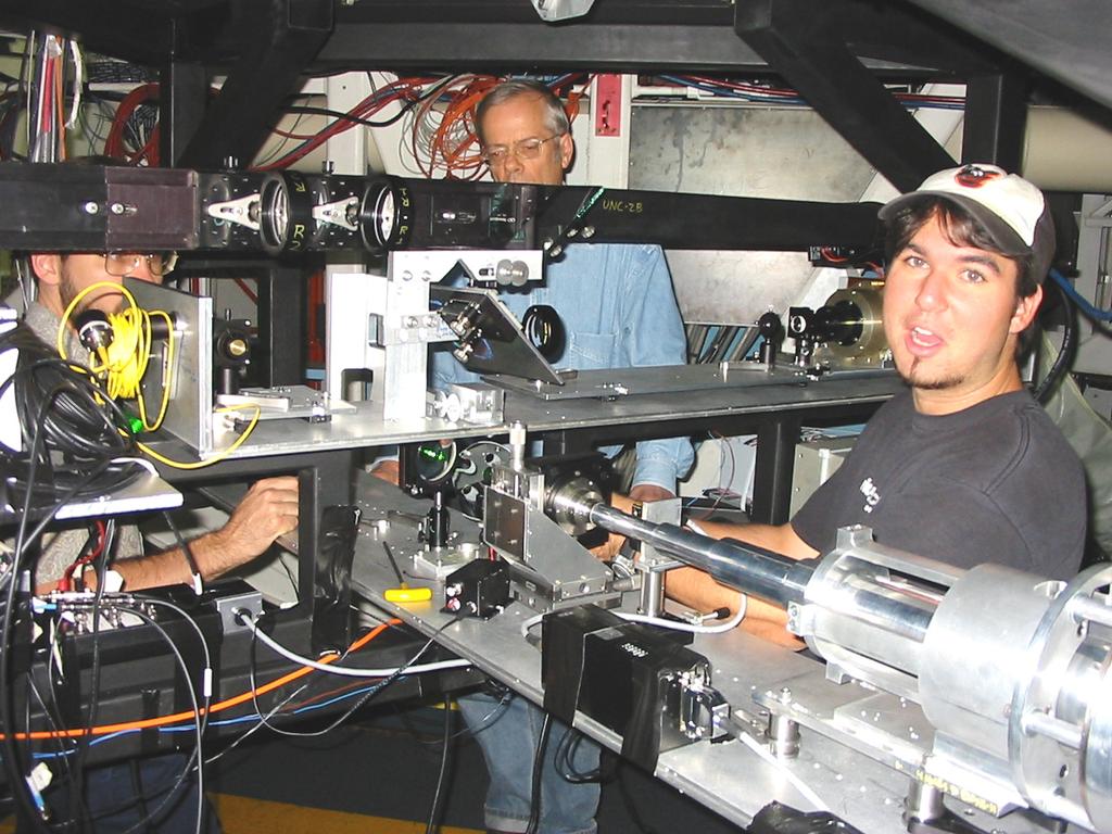 211 Figure 5-1. LGS instrument installed at the MMT in June 2004. Pictured from left to right is Michael Lloyd-Hart, Roger Angel and Miguel Snyder.