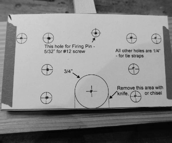 STEP 7 Mark Hole Centers, Remove template and drill holes, Shape to lines with chisel.