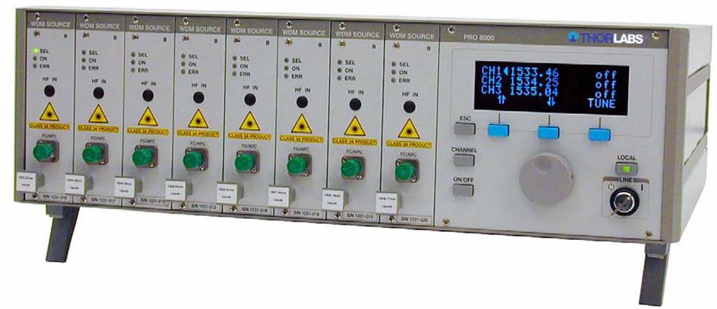 Realisation WDM-Laser 13 dbm output power RIN < -145 db/hz channel (ITU-norm) opt.