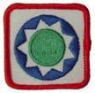 edge binding in green stitching. - Bahá'i Faith - Stage 3 1. R1021 4.  edge binding in blue stitching.