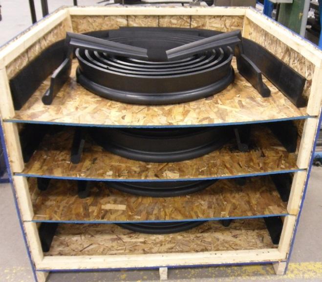 Handling and transportation For standard seals (without fluorocarbon), they are normally tightly rolled to obtain a crate size as compact as possible.