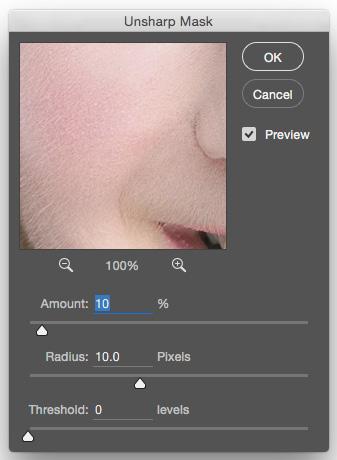 Step 8: Contrast We ve now given our subject smooth skin and also maintained a realistic amount of detail