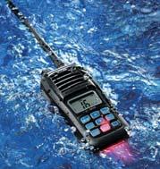 Float n flash, the smallest and lightest 5W VHF marine Float n flash* With its innovative flashing red LED light, an overboard IC-M24 is easy to find, day or night.