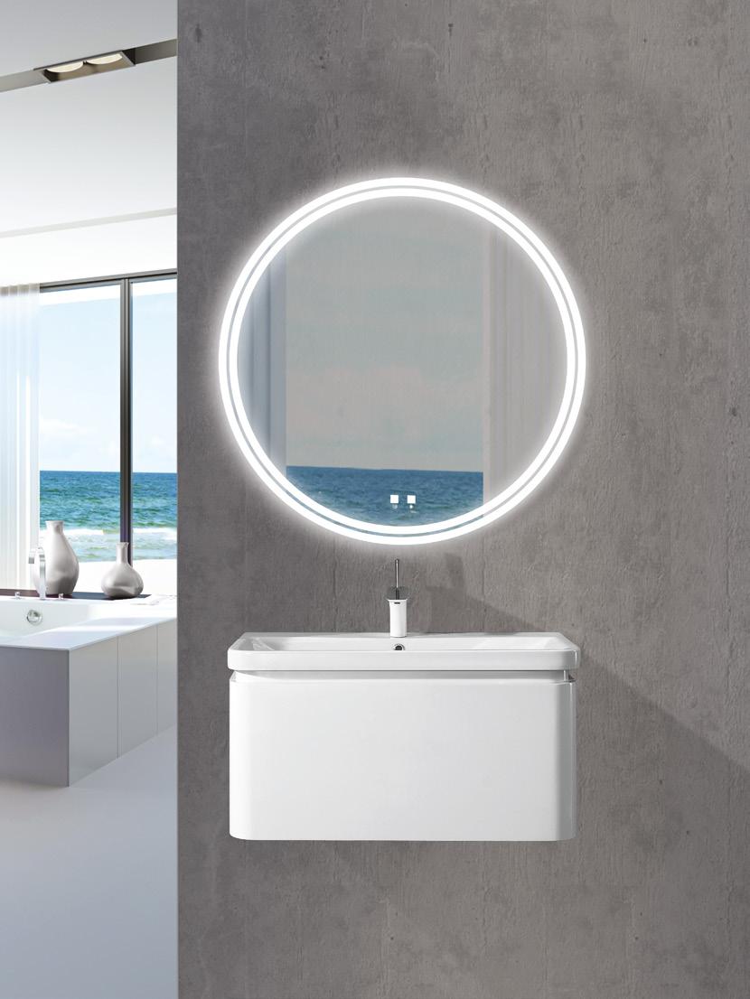 The Lunar Illuminated Mirror Collection 16 Vanity: 30 EURO Glossy White