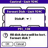 While the disk is formatting you should see a red LED light in the well where the CompactFlash cards are located.