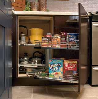 Dispensa Pantry: Open on both sides, this seven-foot-high pullout pantry combines compact
