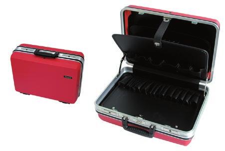 6,47 kg Tool case trolly Start-up Profi rigid case, made of ABS-plastic material, black, integrated rolls and pull-out handle in the bottom, locks of alu-press-casting, empty. Art. no.