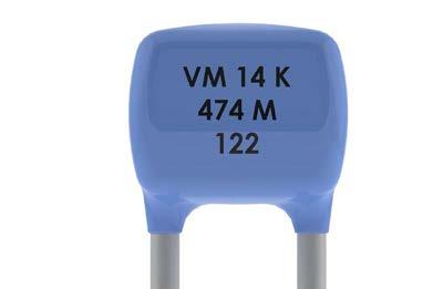 Matte Sn Inner Electrodes (Ni) Epoxy Encapsulation Capacitor Marking V rms