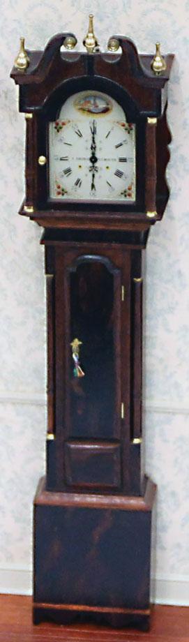 The restored dial for the Twiss tallcase clock damaged by fire is the first place winner in Class 13.