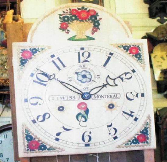 Cheryl Springer (CAN) Class 13, first place: Painted Dials This Twiss tallcase wooden works clock dial was restored as