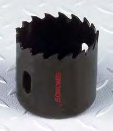 7 HOLE SAWS Carbide Tipped Deeper Cut Hole Saws Features Tungsten carbide tooth tip Precision ground teeth 3 teeth per inch 1-9/19 cutting depth Benefits Long life in abrasive materials Cuts material