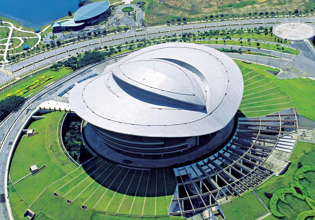 Flat roof fastening systems eference 2 Putrajaya Convention Centre, Putrajaya - Malaysia / 2003 oofsize: oof built-up: Fastening system: 26'000 m2 - mechanically fastened - Metal deck -