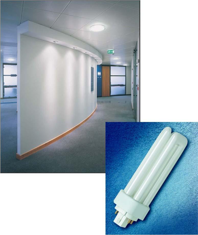 DULUX T/E SUPERSAVER Product Features & Benefits Energy saving replacements for standard lamps Applications: Down lights recessed fixtures, Wall sconces, Pathway Triple tube, 4-pin compact