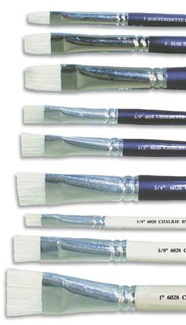 CHALKIE, CHALKETTE, AND STAINETTE BY MARX CHALKIE WHITE BRISTLE SERIES 6028 The Chalkie is a very durable and versatile white bristle brush.