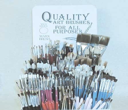 9999 Variety ASSORTMENT OF ARTIST ES BY MARX 600 Assorted Brushes All first quality Long and short handles, wide variety of shapes, sizes and hair types.